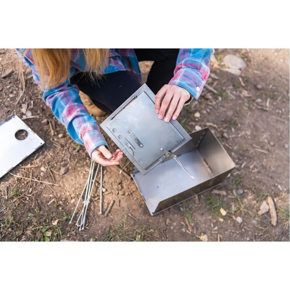 Titanium Wood Burning Tent Stove With 10' Chimney