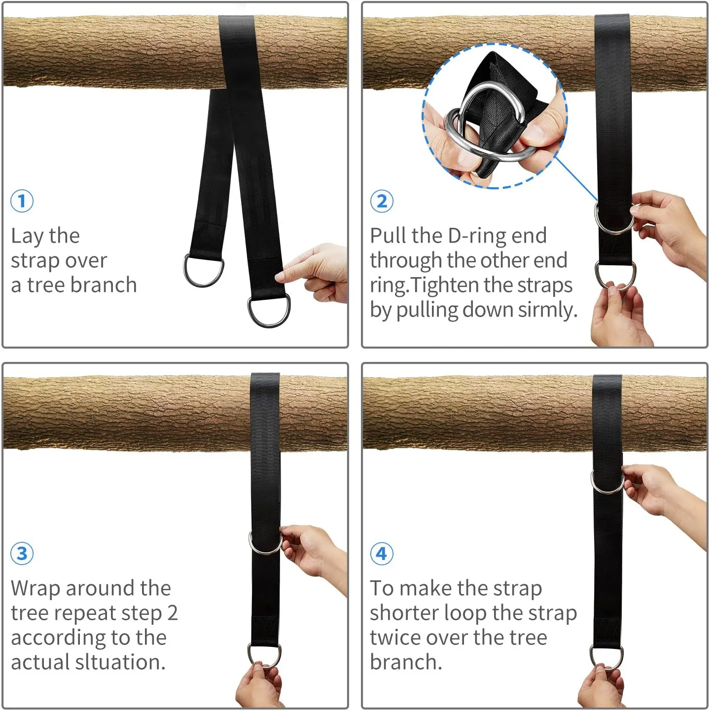 Tree Swing Straps Hanging Kit