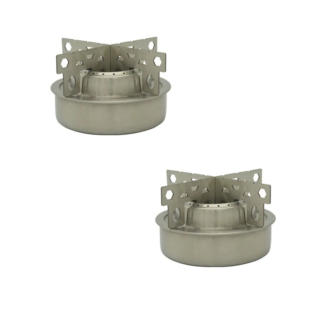 US 1-2 Pack Alcohol Stove Backpacking Portable Camping Cooking Stand
