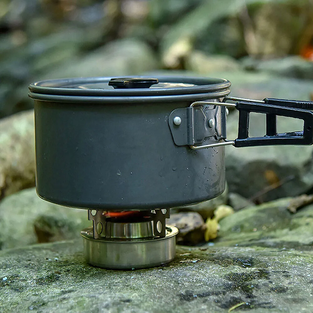 US 1-2 Pack Alcohol Stove Backpacking Portable Camping Cooking Stand