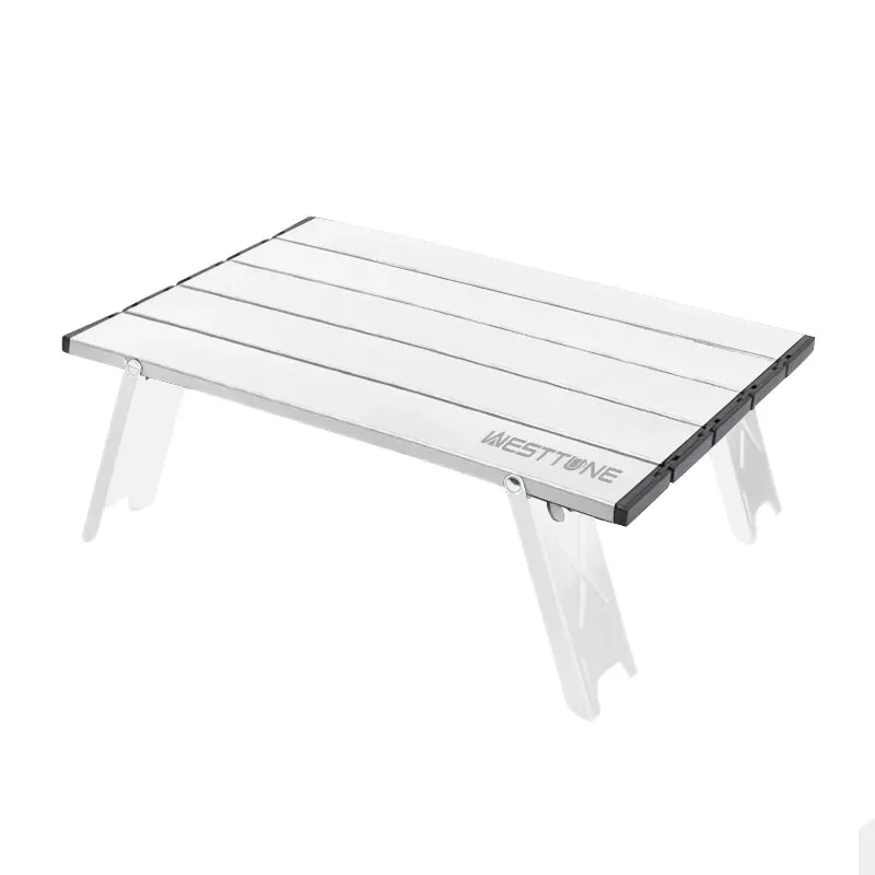 WESTTUNE Mini Camping Table Ultralight Portable Aluminum Alloy Outdoor Table Roll-Up Folding Table for Backpacking Picnic BBQ