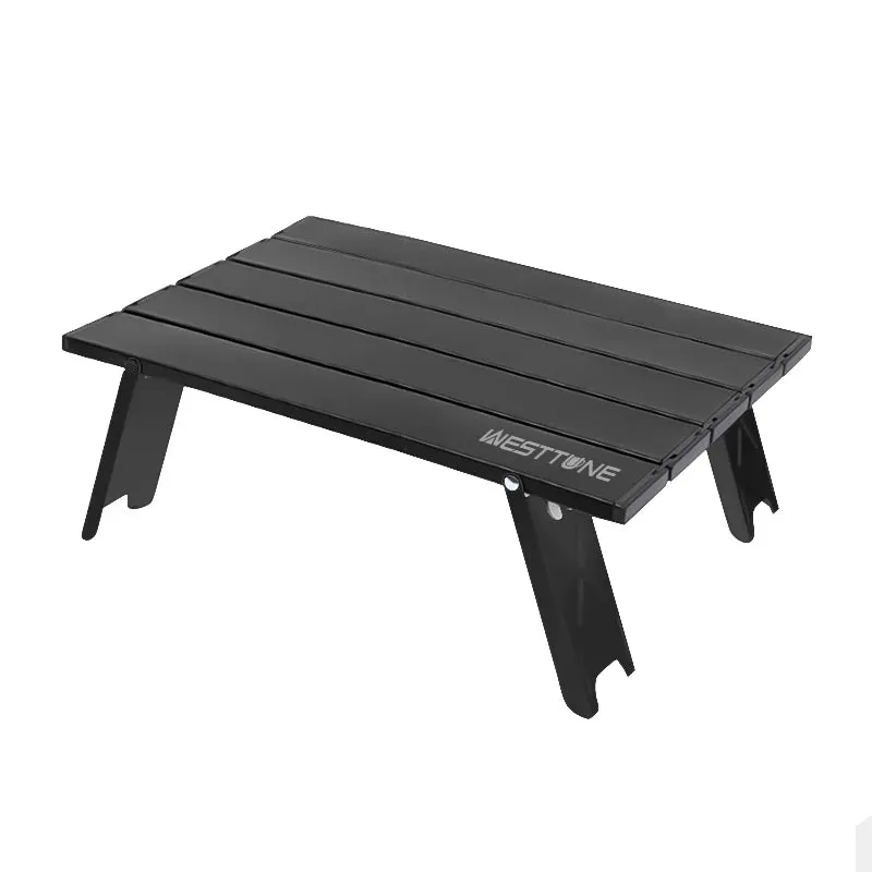 WESTTUNE Mini Camping Table Ultralight Portable Aluminum Alloy Outdoor Table Roll-Up Folding Table for Backpacking Picnic BBQ