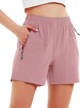 Women's 5" 7" Hiking Cargo Shorts Quick Dry Lightweight Athletic Outdoor Shorts for Workout with Zipper Pockets