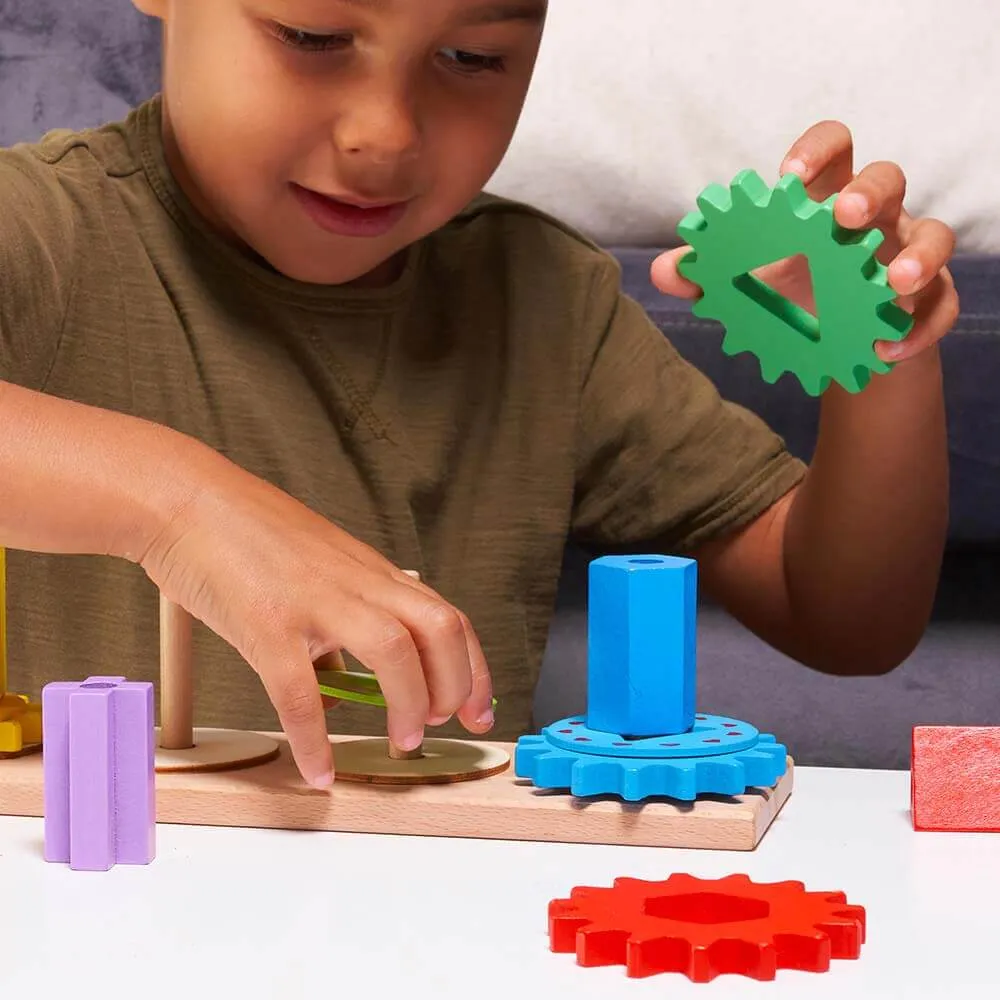 Wooden Gear Puzzle - Kids Puzzle Board